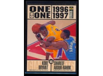 1996-97 Upper Deck Collectors Choice Kobe Bryant Vs Rahim Rookie Card #361 Iverson On Back!
