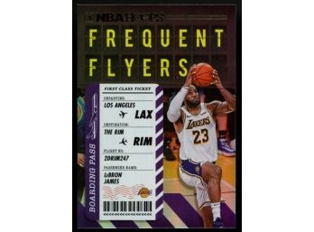 2020-21 NBA Hoops LeBron James Frequent Flyers #3 Los Angeles Lakers