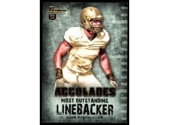 2012 Bowman Football Accolades Luke Kuechly Rookie Card #BAC-LK Most Outstanding Linebacker Carolina Panthers