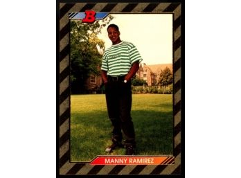 1992 Bowman Baseball Manny Ramirez Foil Rookie Card #676 Boston Red Sox Legend RC