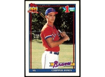 1991 Topps Baseball Chipper Jones Rookie Card #333 Atlanta Braves HOF