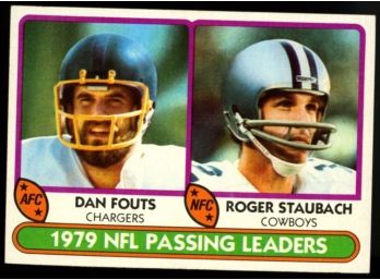 1980 Topps Football 1979 NFL Passing Leaders #331 Dan Fouts, Roger Staubach HOF