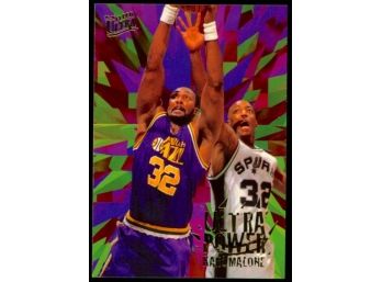1995-96 Fleer Ultra Basketball Karl 'the Mailman' Malone Ultra Power #5 Utah Jazz HOF