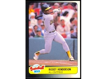 1990 Fleer Baseball MVP Rickey Henderson #17 Oakland Athletics HOF