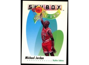 1992 Skybox Basketball Michael Jordan Tributes #572 Chicago Bulls HOF