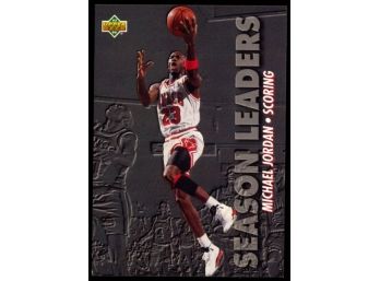 1993-94 Upper Deck Basketball Michael Jordan Season Leaders #166 Chicago Bulls HOF