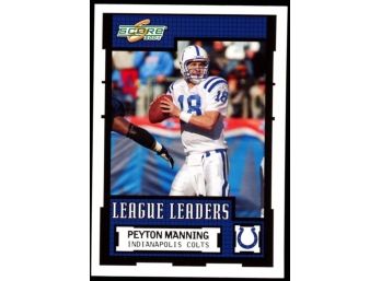 2004 Score Football Peyton Manning League Leaders #346 Indianapolis Colts HOF