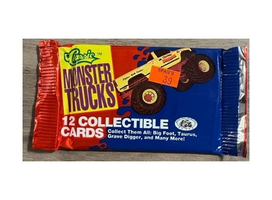 1990 Classic Monster Trucks Unopened Pack 12 Collectible Trading Cards