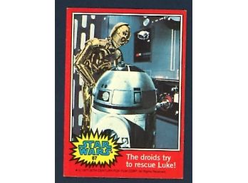 1977 Star Wars The Droids Try To Rescue Luke! #87 Trading Card