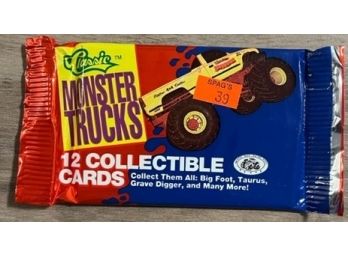 1990 Classic Monster Trucks Unopened Pack 12 Collectible Trading Cards