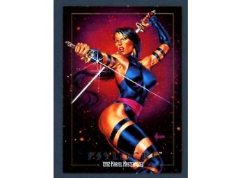 1992 Marvel Masterpieces Skybox Psylocke Promo Trading Card