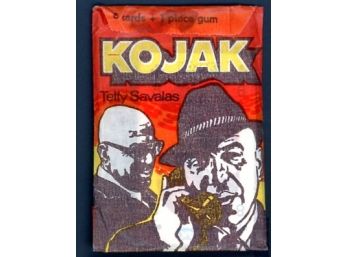 1975 Lemberger Kojak Unopened Wax Pack (8 Cards  Piece Gum)