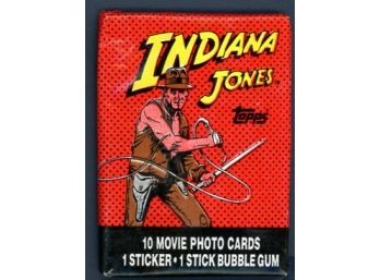 1984 Topps Indiana Jones Wax Pack (10 Movie Photo Cards) Unopened