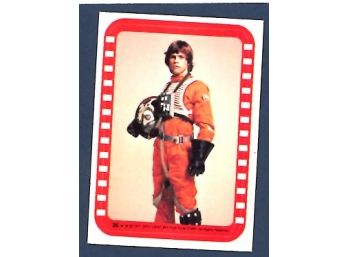 1977 Topps Star Wars Stickers #36 Star Pilot Luke Skywalker Trading Card