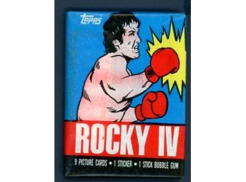 1985 Topps Rocky Iv Wax Pack (9 Picture Cards) Unopened
