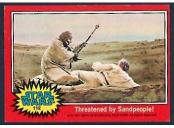 1977 Star Wars Threatened By Sandpeople! #112 Trading Card