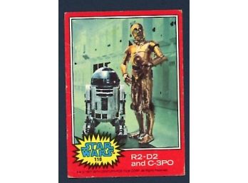 1977 Star Wars R2-D2 And C-3PO Trading Card