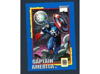 1991 Marvel Impel Trading Card Halloween Treats Capt., America Keep Kids Safe Trading Card