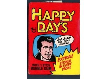 1976 Happy Days Wax Pack Trading Card Unopened