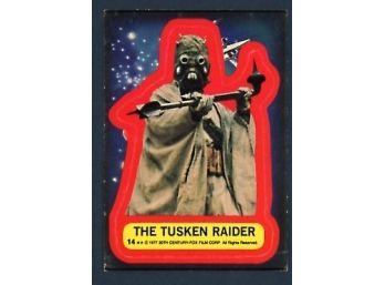 1977 Topps Star Wars Sticker #14 The Tusken Raider Trading Card
