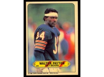 1983 Topps Chewing Gum Walter Payton Sticker Chicago Bears Vintage HOF