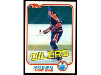 1981 Topps Hockey Jari Kurri Rookie Card #18 Edmonton Oilers Vintage