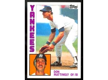 1984 Topps Baseball Don Mattingly Rookie Card #8 New York Yankees HOF RC