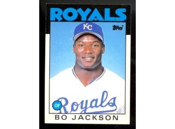 1986 Topps Traded Baseball Bo Jackson Rookie Card #50T Kansas City Royals RC