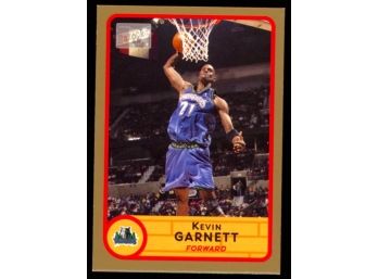 2003-04 Bazooka Basketball Kevin Garnett Gold #21 Minnesota Timberwolves Boston Celtics HOF