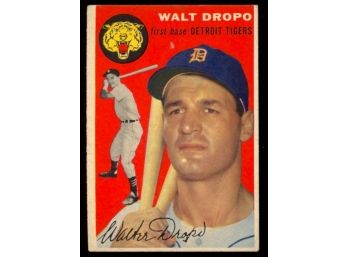 1954 Topps Baseball Walt Dropo #18 Detroit Tigers Vintage Card