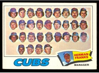 1977 Topps Baseball Chicago Cubs Team Checklist #518