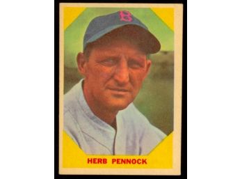 1960 Fleer Baseball Herb Pennock Baseball Greats #35 Boston Red Sox Vintage HOF