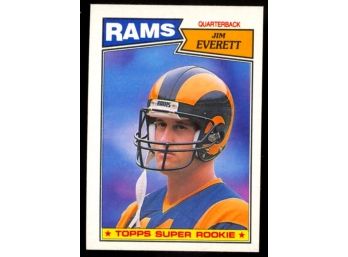 1987 Topps Football Jim Everett Super Rookie #145 Los Angeles Rams RC