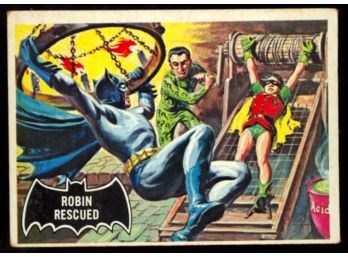 1966 Topps Batman 'robin Rescued' #38 Vintage Batman Card
