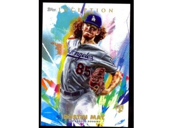 2020 Topps Inception Baseball Dustin May Rookie Card #49 Los Angeles Dodgers RC