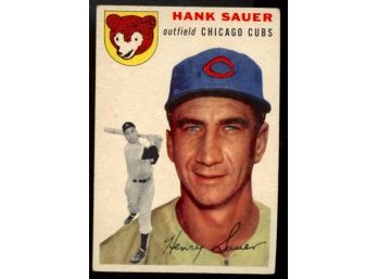 1954 Topps Baseball Hank Sauer #4 Chicago Cubs Vintage Card
