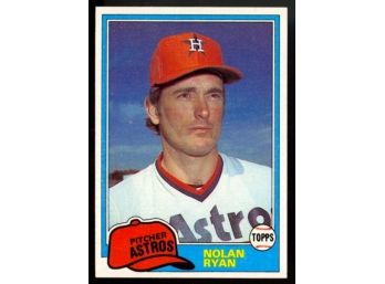 1981 Topps Baseball Nolan Ryan #240 Houston Astros HOF