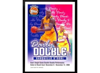 2000 Topps Tip-off Basketball Shaquille O'Neal Daily Double (Nov 6-12) Los Angeles Lakers HOF
