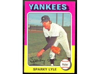 1975 Topps Baseball Sparky Lyle #485 New York Yankees Vintage