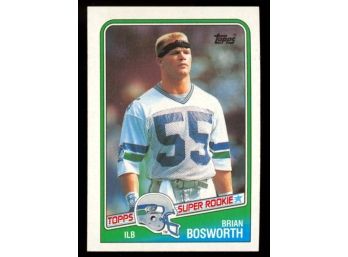 1988 Topps Football Brian Bosworth Rookie Card #144 Seattle Seahawks RC