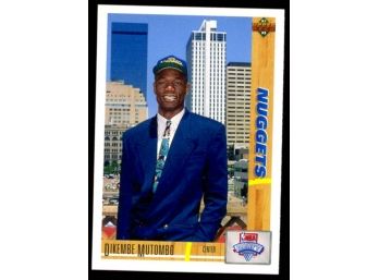1993 Upper Deck Basketball Dikembe Mutombo NBA Draft Rookie Card #3 Denver Nuggets RC HOF