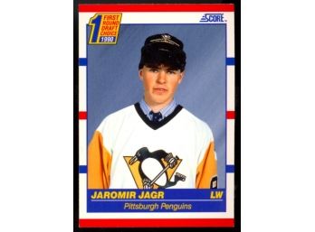 1990 Score Hockey Jaromir Jagr 1st Round Draft Choice Rookie Card #428 Pittsburgh Penguins HOF RC