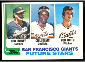 1982 Topps Baseball San Francisco Giants Future Stars Bob Brenly Chili Davis Bob Tufts #171 Rookie Card