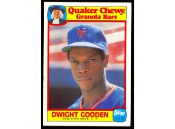 1986 Topps Quaker Chewy Granola Bars Dwight Gooden #2 New York Mets