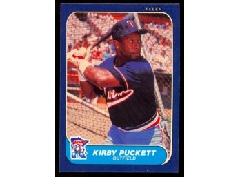 1986 Fleer Baseball Kirby Puckett 2nd Year #401 Minnesota Twins HOF