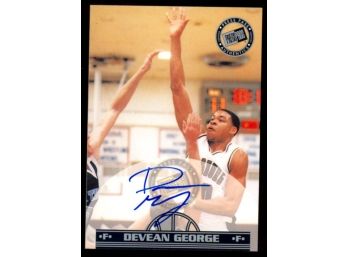 1999 Press Pass Basketball Devean George Rookie Autograph Los Angeles Lakers