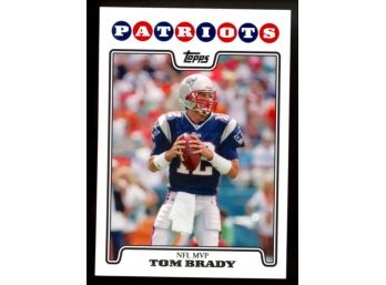 2008 Topps Football Tom Brady '2007 NFL MVP' #328 New England Patriots 7x SB Champ GOAT
