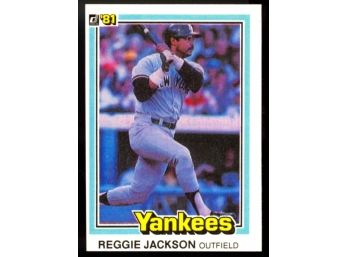 1981 Donruss Baseball Reggie Jackson #348 New York Yankees Vintage HOF