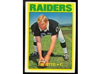 1972 Topps Football Jim Otto #86 Oakland Raiders Vintage HOF