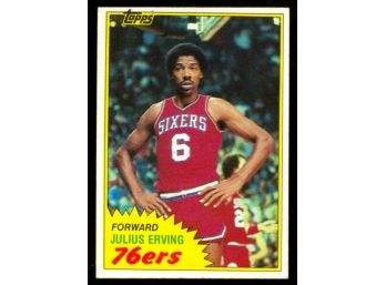 1981 Topps Basketball Julius Erving #30 Philadelphia 76ers 'dr J' HOF